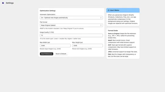 Auto Media Optimizer screenshot