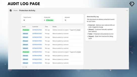 Default Address Lock screenshot
