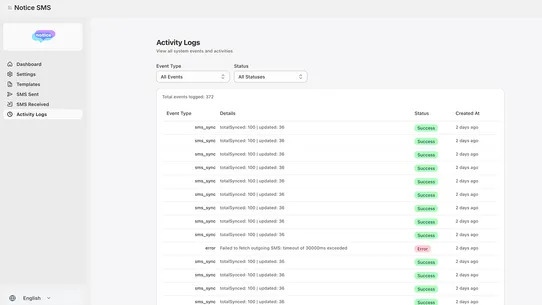 NoticeApp screenshot