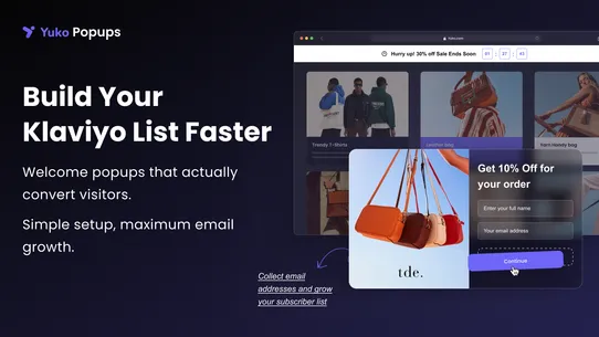 Yuko Email Popup &amp; Exit Intent screenshot