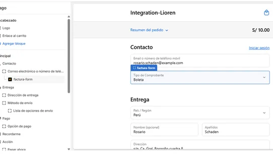 Facture Extensión screenshot