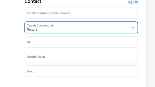 Facture Extensión screenshot