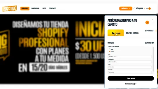 Facture Extensión screenshot