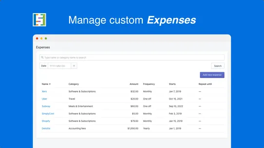 SimplyCost ‑ Profit Analytics screenshot