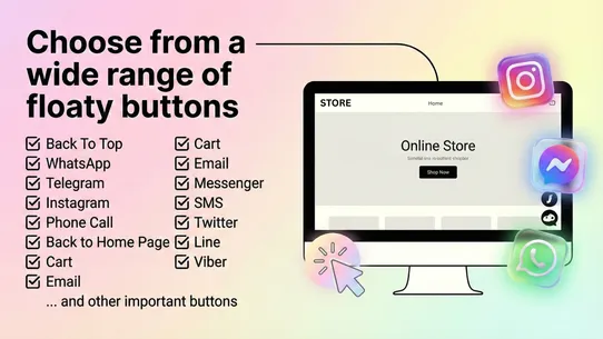 Floaty Icons &amp; Social Buttons screenshot