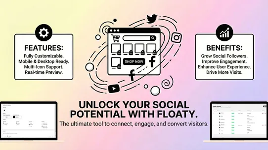 Floaty Icons &amp; Social Buttons screenshot