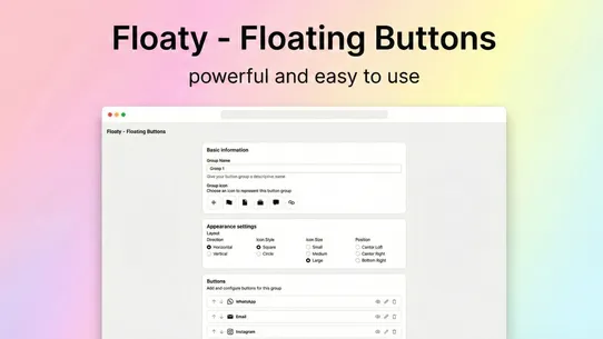 Floaty Icons &amp; Social Buttons screenshot