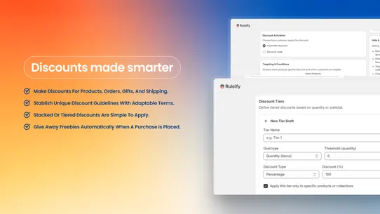 Ruleify: Tiered Pricing &amp; Gift screenshot
