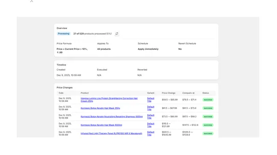 Bulk Price Editor Tool screenshot