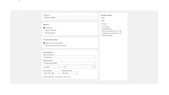 Bulk Price Editor Tool screenshot