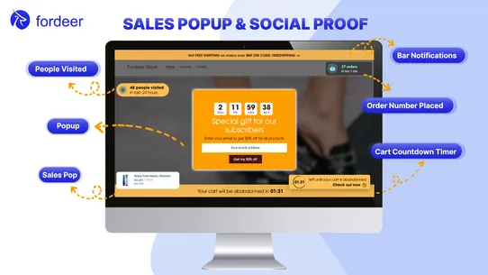 Fordeer: Sales Pop Up ‑ Popups screenshot