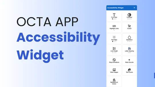 Octa App Accessibility Widget screenshot