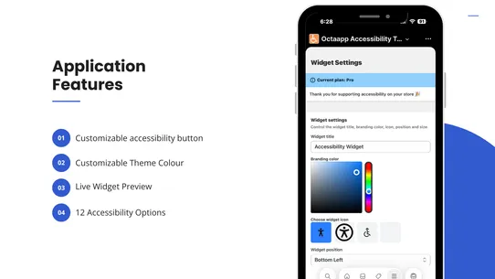 Octa App Accessibility Widget screenshot
