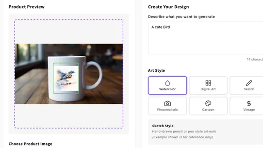 FramoAI Custom Image Generator screenshot