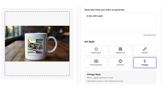 FramoAI Custom Image Generator screenshot