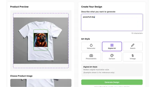 FramoAI Custom Image Generator screenshot