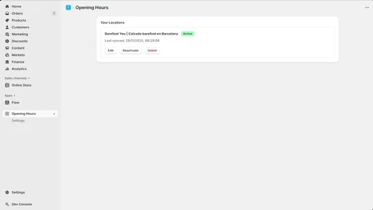 Opening Hours screenshot