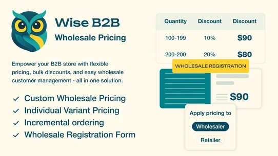 Wise B2B Wholesale Pricing screenshot