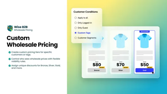 Wise B2B Wholesale Pricing screenshot