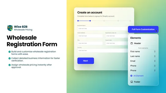 Wise B2B Wholesale Pricing screenshot