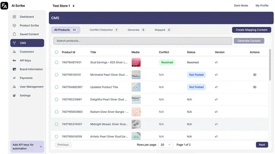 AI Scribe ‑ Content Generation screenshot