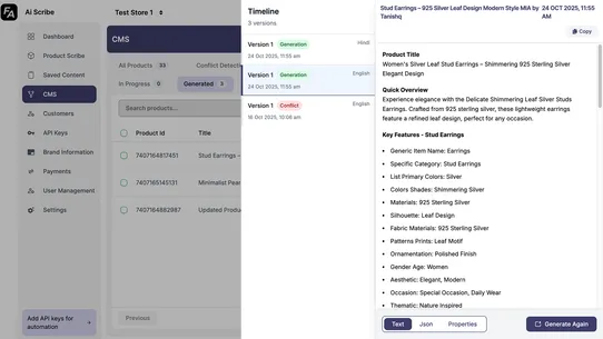 AI Scribe ‑ Content Generation screenshot