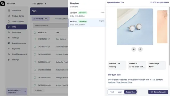 AI Scribe ‑ Content Generation screenshot
