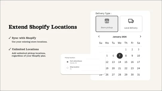 Delivery Date Time Slot Pickup screenshot