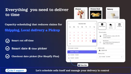 Delivery Date Time Slot Pickup screenshot