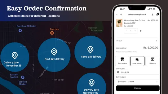 Delivery Date Time Slot Pickup screenshot