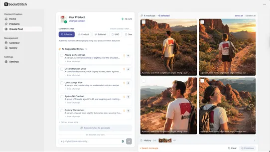 SocialStitch screenshot