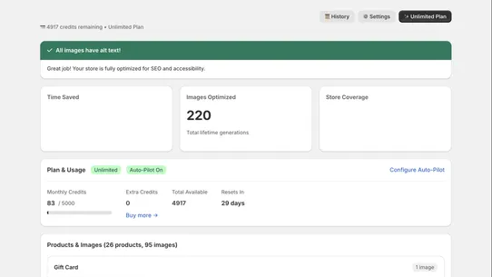 Lumina: AI Image SEO screenshot