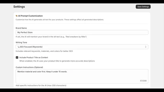 Lumina: AI Image SEO screenshot