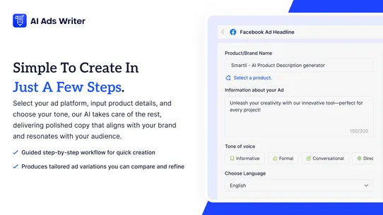 AI Ads Writer screenshot