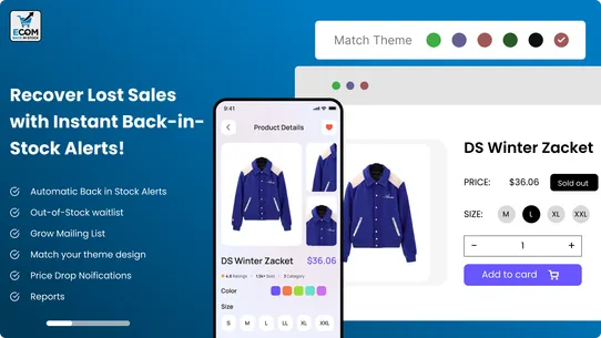 Ecom back in stock screenshot