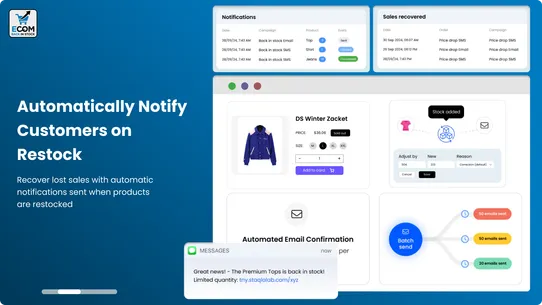 Ecom back in stock screenshot