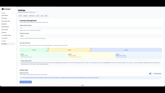 Stratagem Inventory Management screenshot