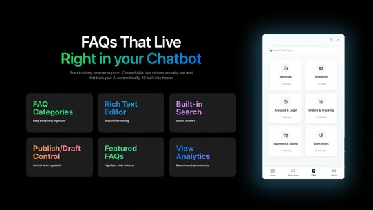 Kepler: AI‑Powered Chatbot+FAQ screenshot