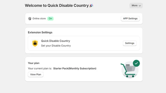Quick Disable Country screenshot
