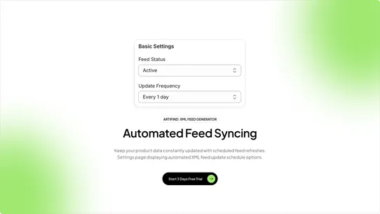 Artifind: XML Feed Generator screenshot