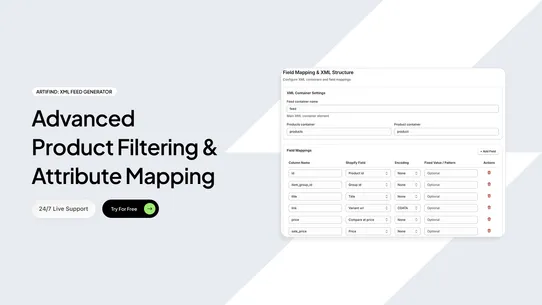 Artifind: XML Feed Generator screenshot