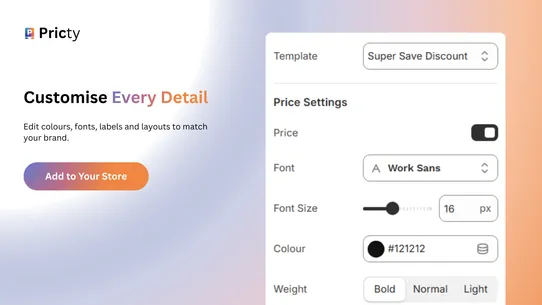 Pricty: Custom Price Blocks screenshot