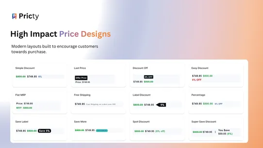 Pricty: Custom Price Blocks screenshot