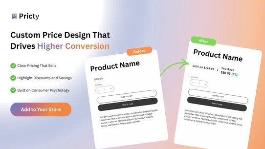 Pricty: Custom Price Blocks screenshot