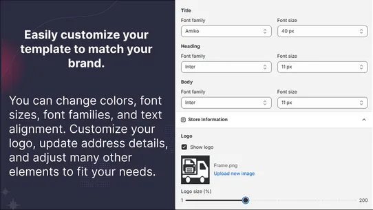 DS Order Printer PDF Invoice screenshot