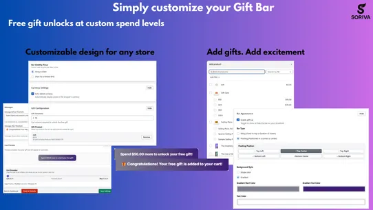 Soriva Free‑Shipping&amp;Gift‑Bar screenshot