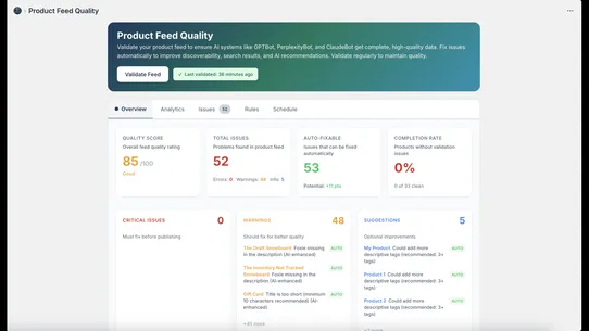 LLM.txt &amp; AI Feed Optimizer screenshot