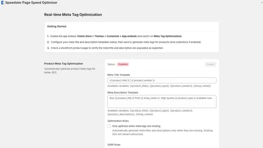 Speedster Page Speed Optimizer screenshot