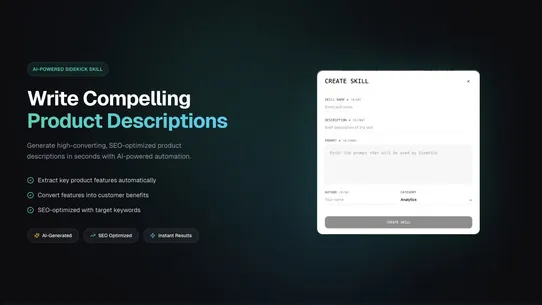 Sidekick AI Skills Library screenshot