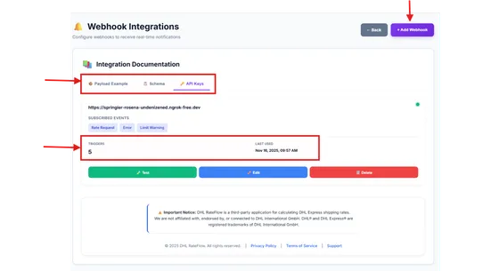 RATE FLOW screenshot